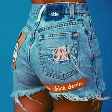 Designer fashion denim shorts